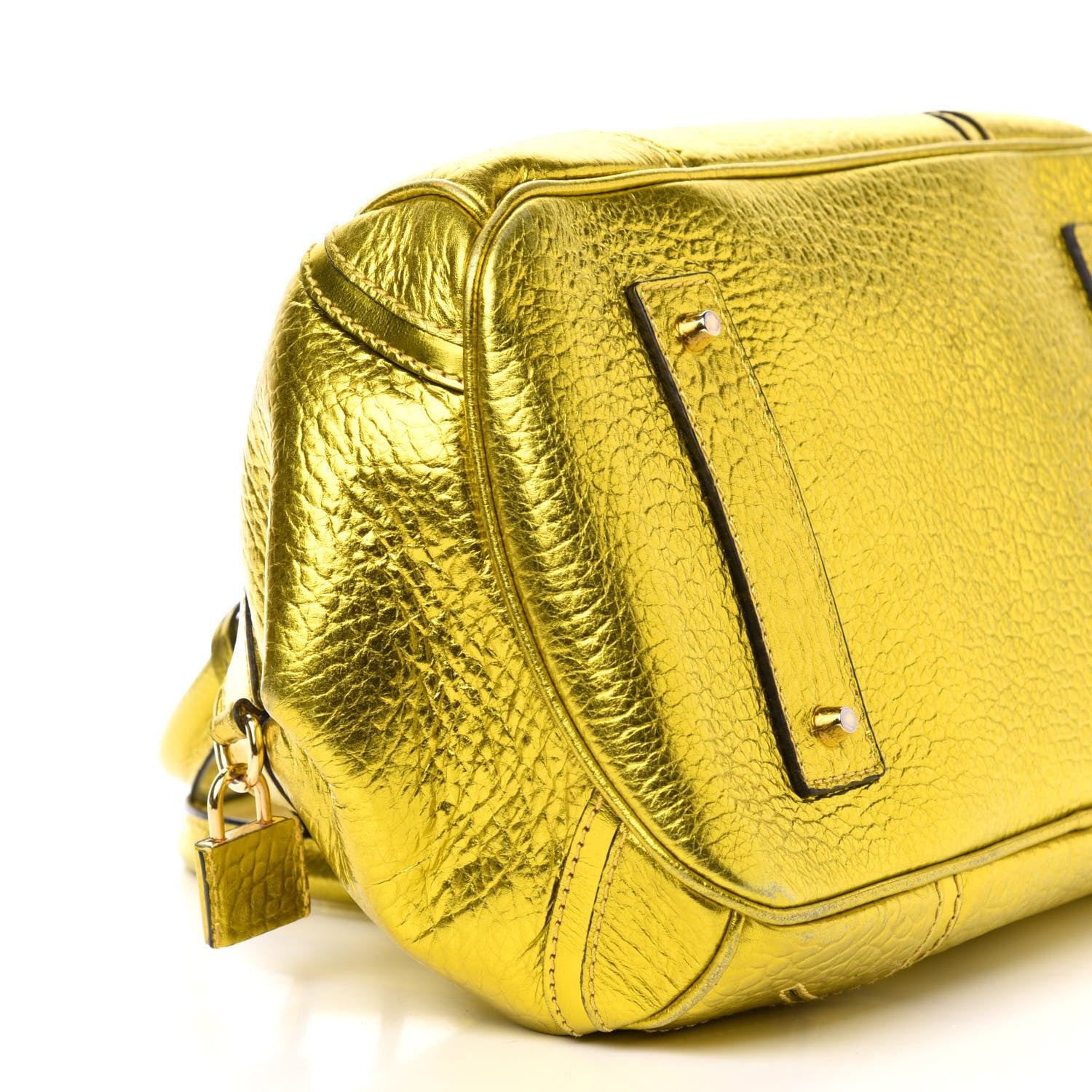 Burberry Prorsum Metallic Calfskin Medium Blaze Satchel Gold 7 of 15