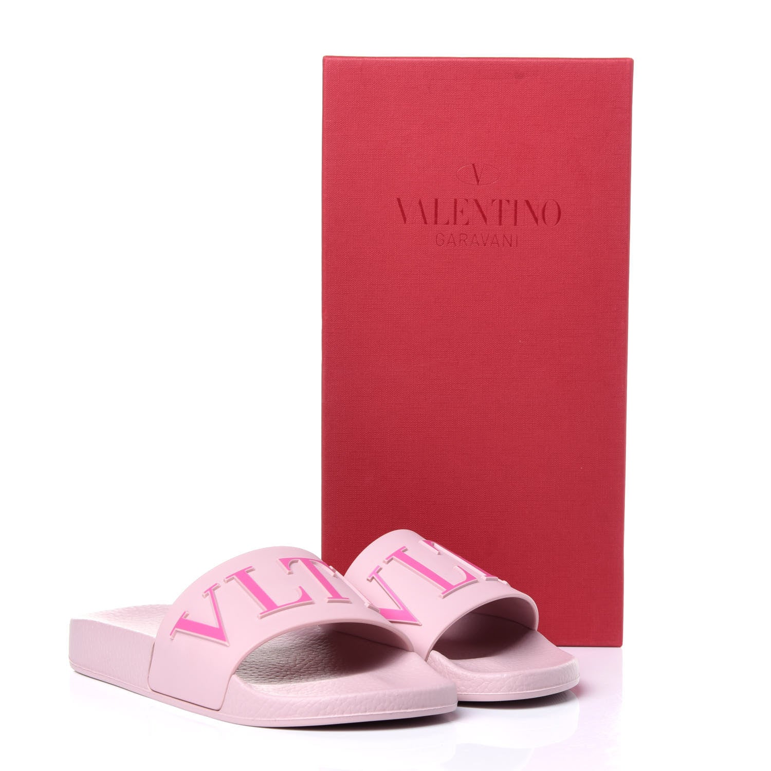 Valentino Garavani Rubber VLTN Pool Slide Sandals 36 Water Rose 10 of 10