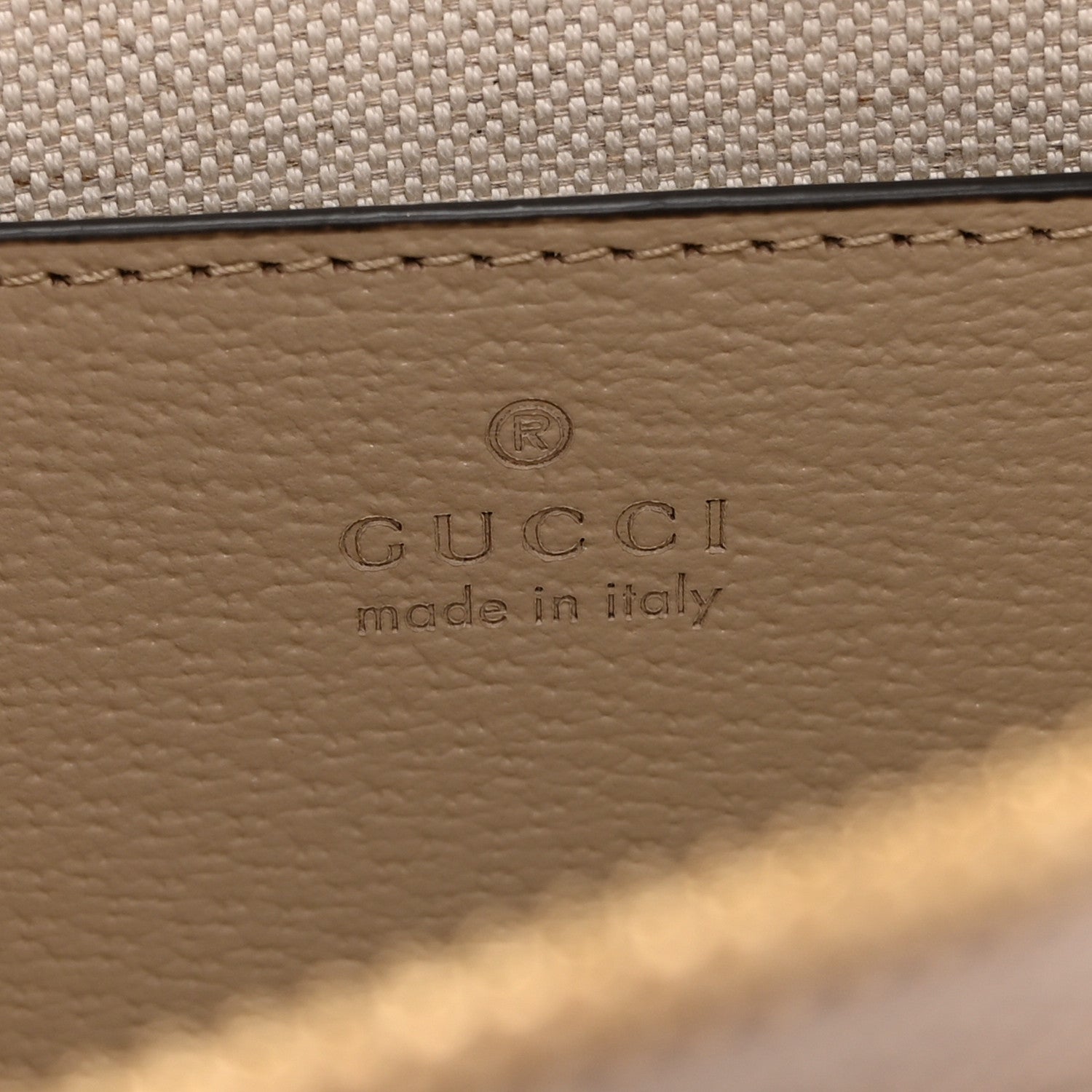 Gucci GG Supreme Monogram Textured Dollar Calfskin Web Small Ophidia Tote Bag Beige Mystic White Oatmeal 6 of 11