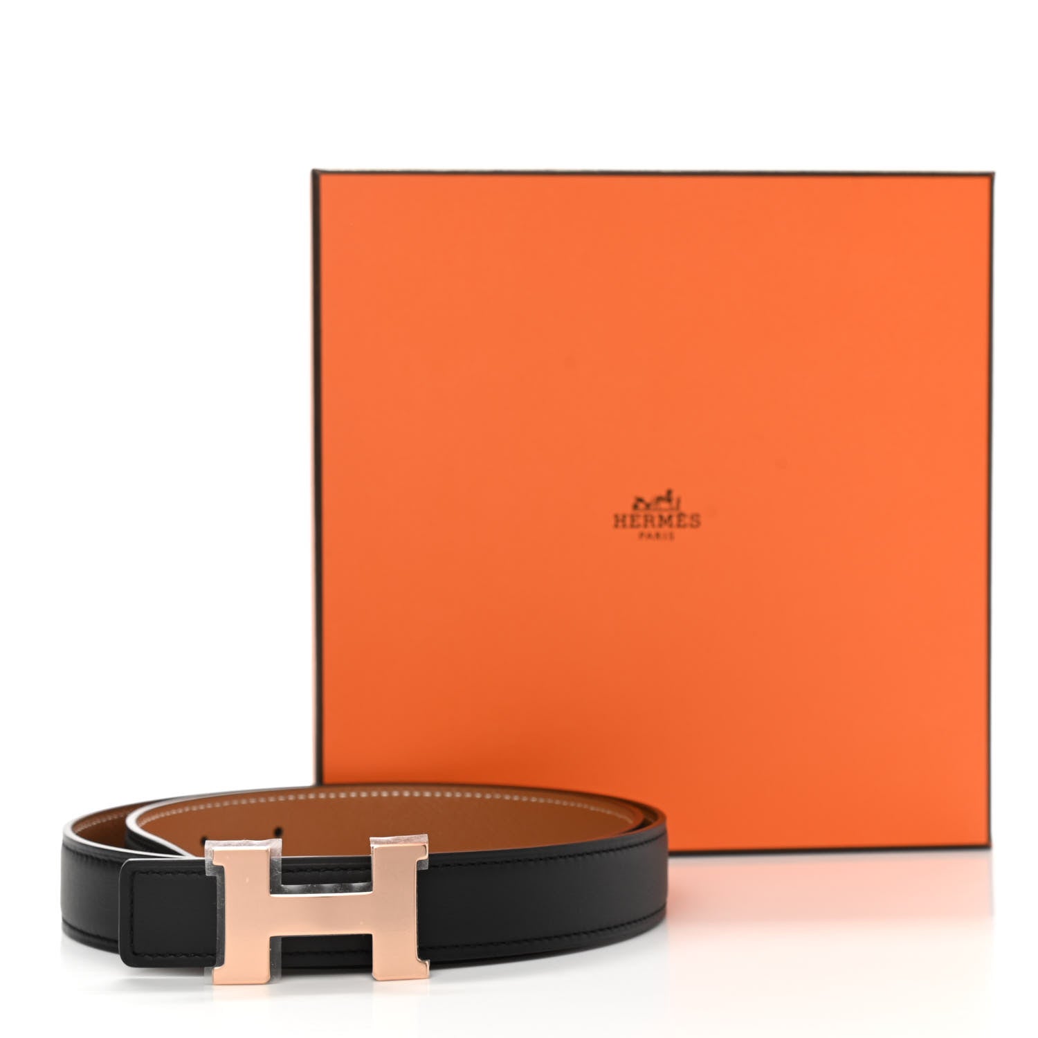 Hermes Swift Epsom 24mm Mini Constance H Belt 75 Black Gold 6 of 6