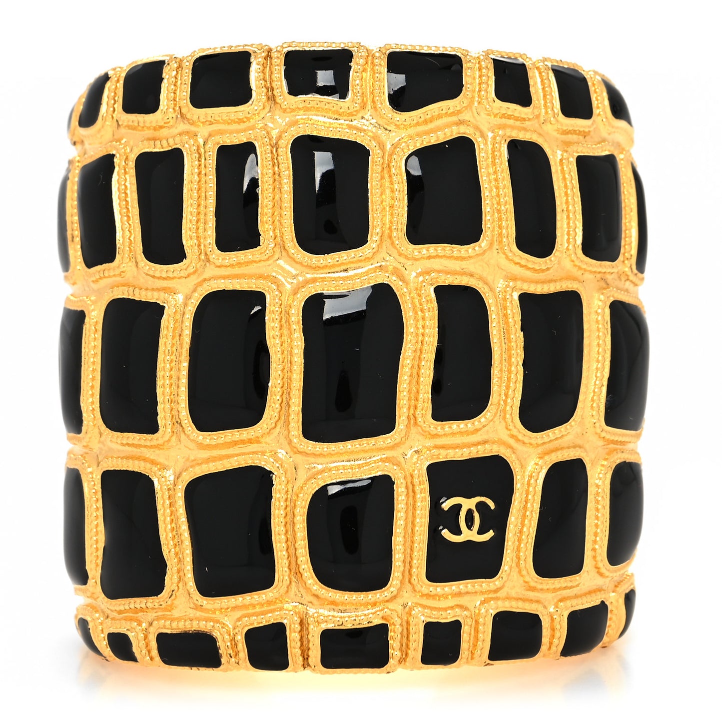 Resin Metal Along The Nile CC Cuff Black Gold