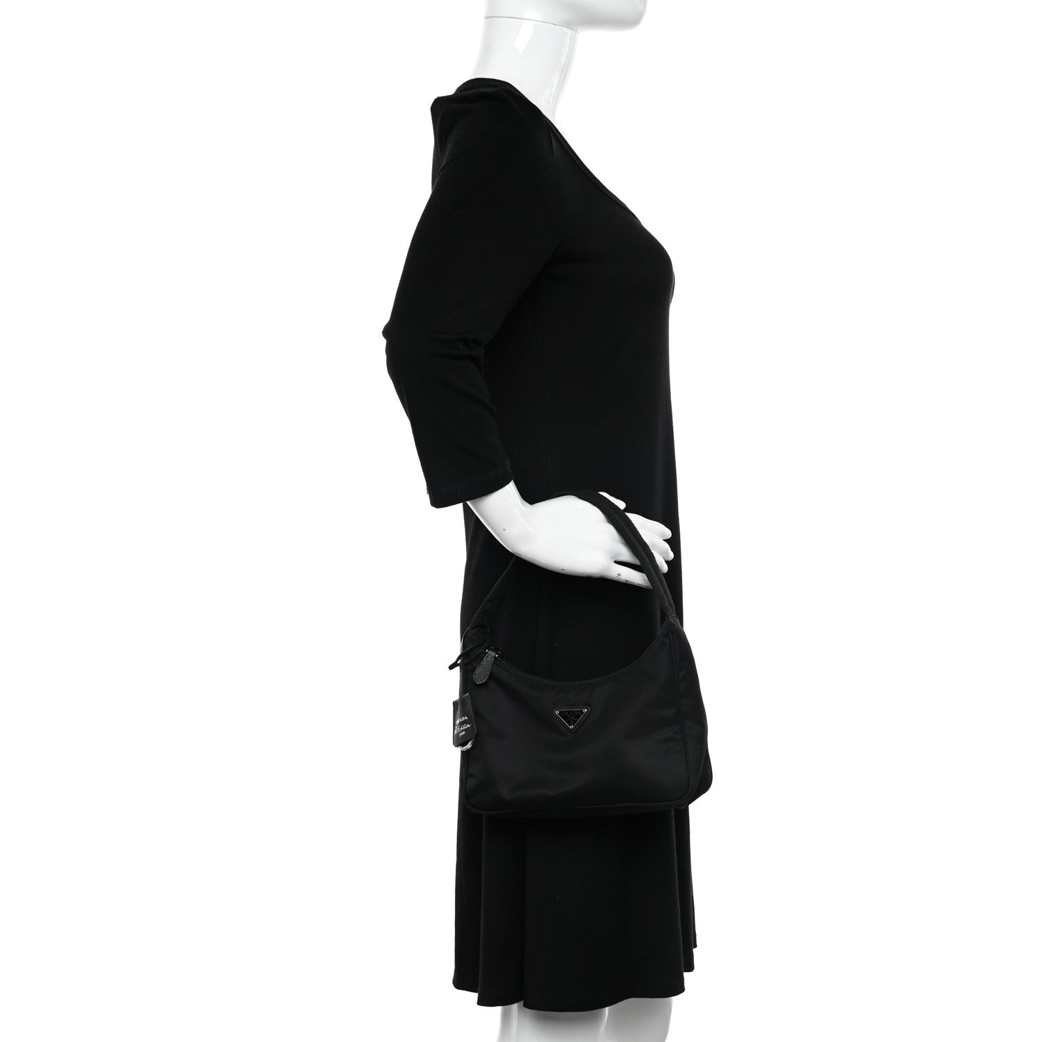 Prada Tessuto Nylon Mini Re-Edition 2000 Bag Black 2 of 11