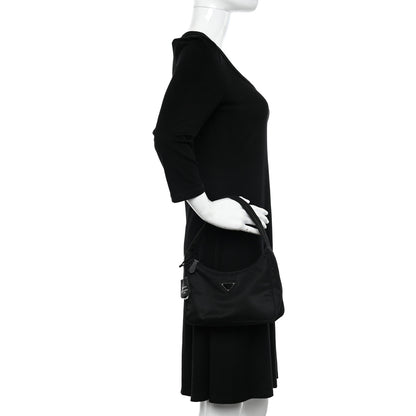 Prada Tessuto Nylon Mini Re-Edition 2000 Bag Black 2 of 11
