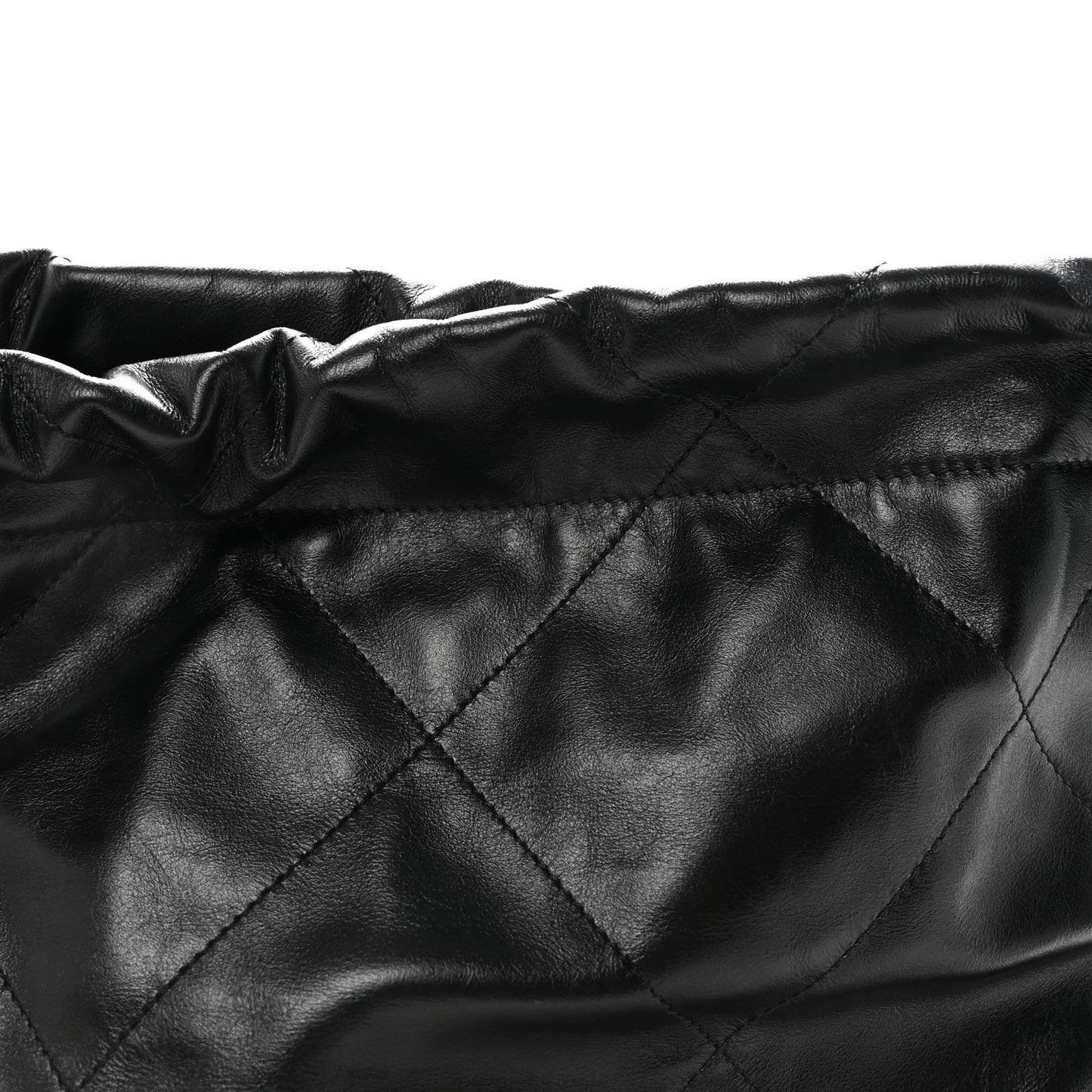 Shiny Calfskin Quilted Small Chanel 22 Black