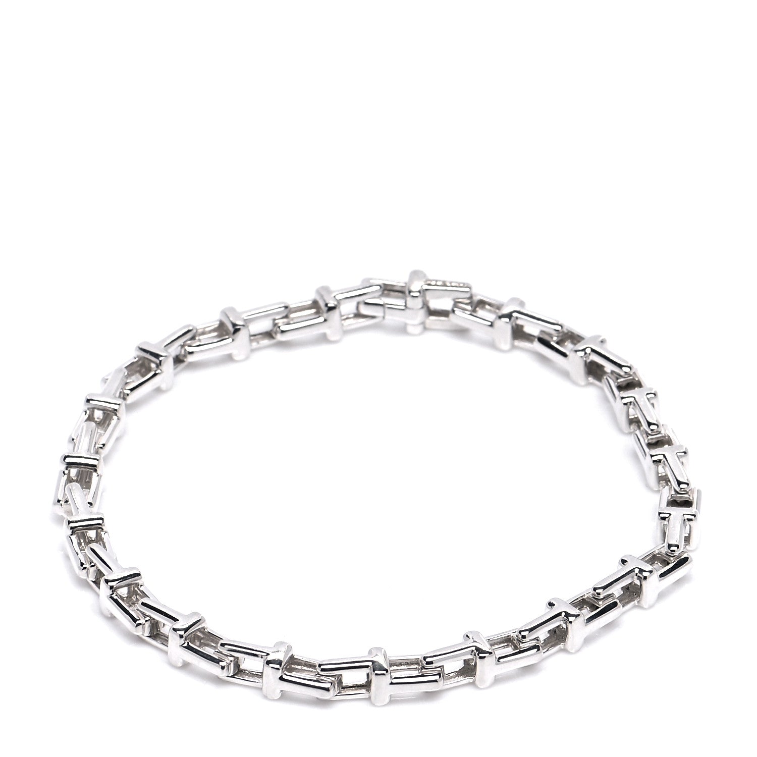 Tiffany Sterling Silver Narrow T Chain Bracelet 1 of 6