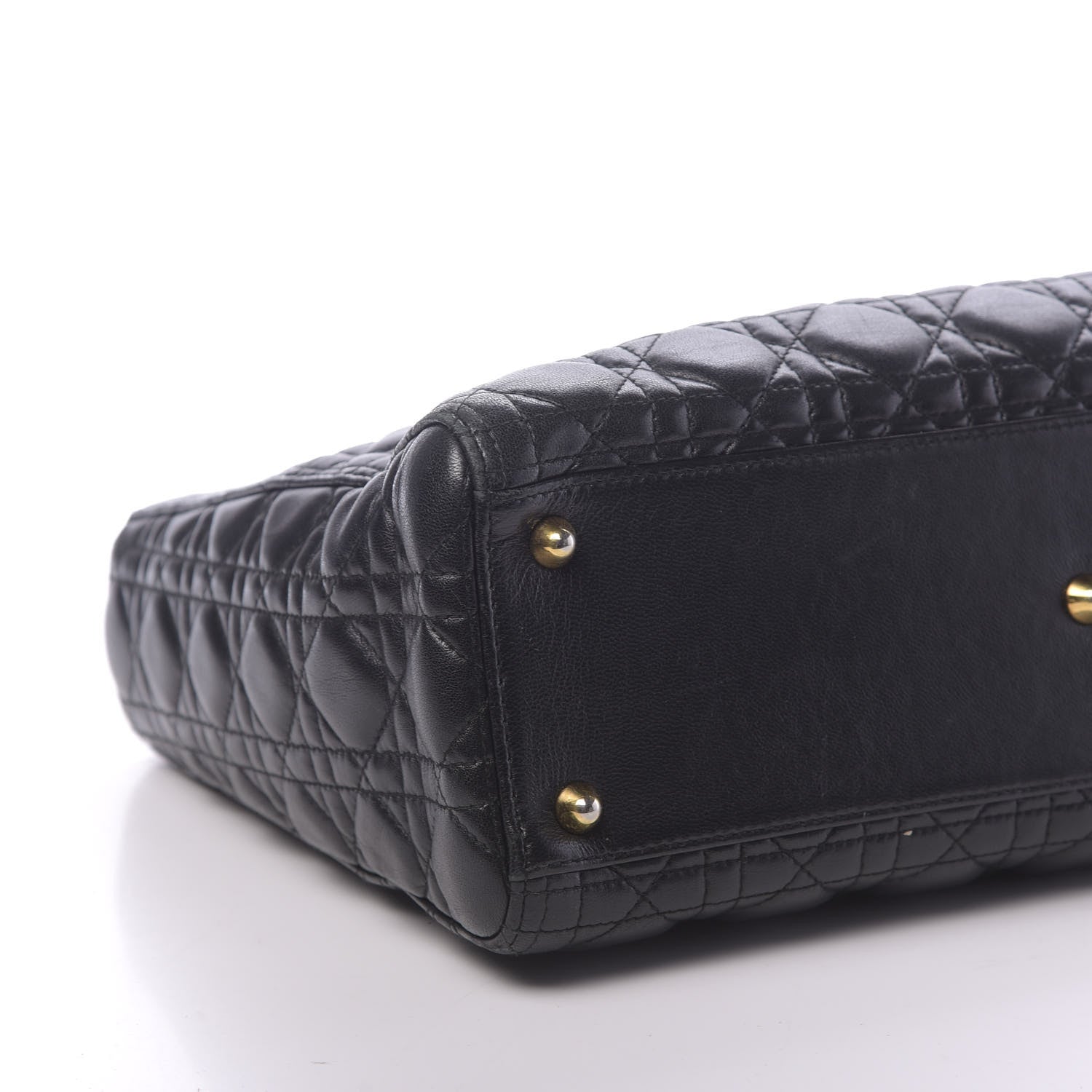 Christian Dior Lambskin Cannage Large Lady Dior Black 13 of 16