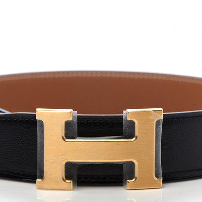 Hermes Box Togo 32mm H Belt 95 Black Gold 6 of 7