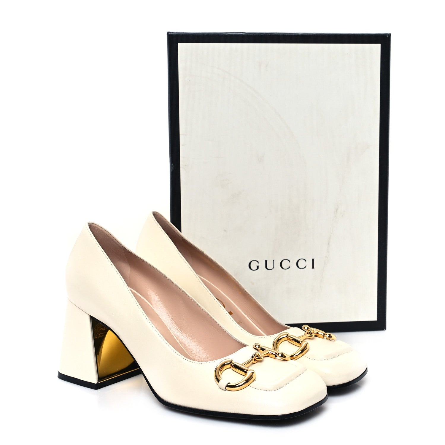 Gucci Malaga Kid Horsebit 75mm Pumps 39 Mystic White 10 of 10