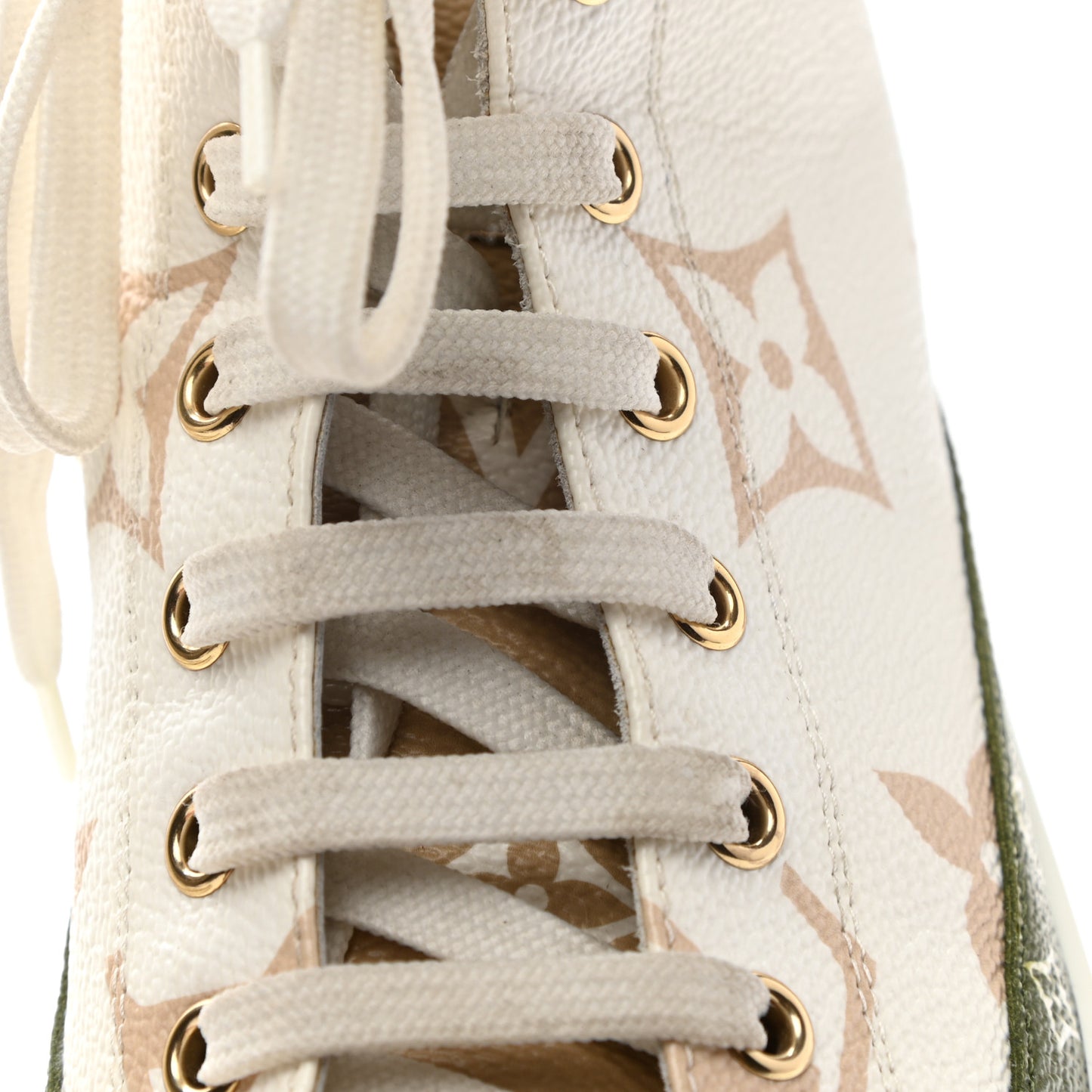 Monogram Giant Stellar Sneaker Boots 38 Khaki White Beige