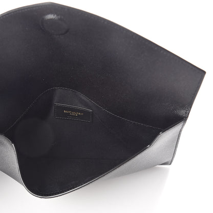 Saint Laurent Grain De Poudre Uptown Pouch Black 5 of 7