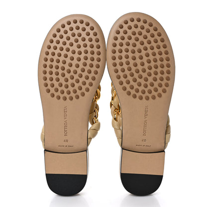 Bottega Veneta Nappa Chain Dot Flat Sandals 40 Cane Sugar 5 of 8