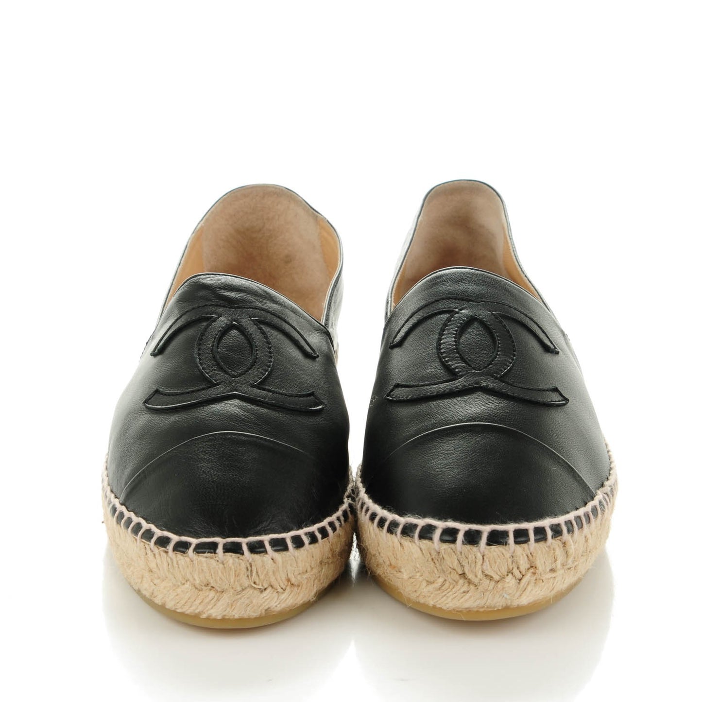 Lambskin CC Espadrilles 40 Black