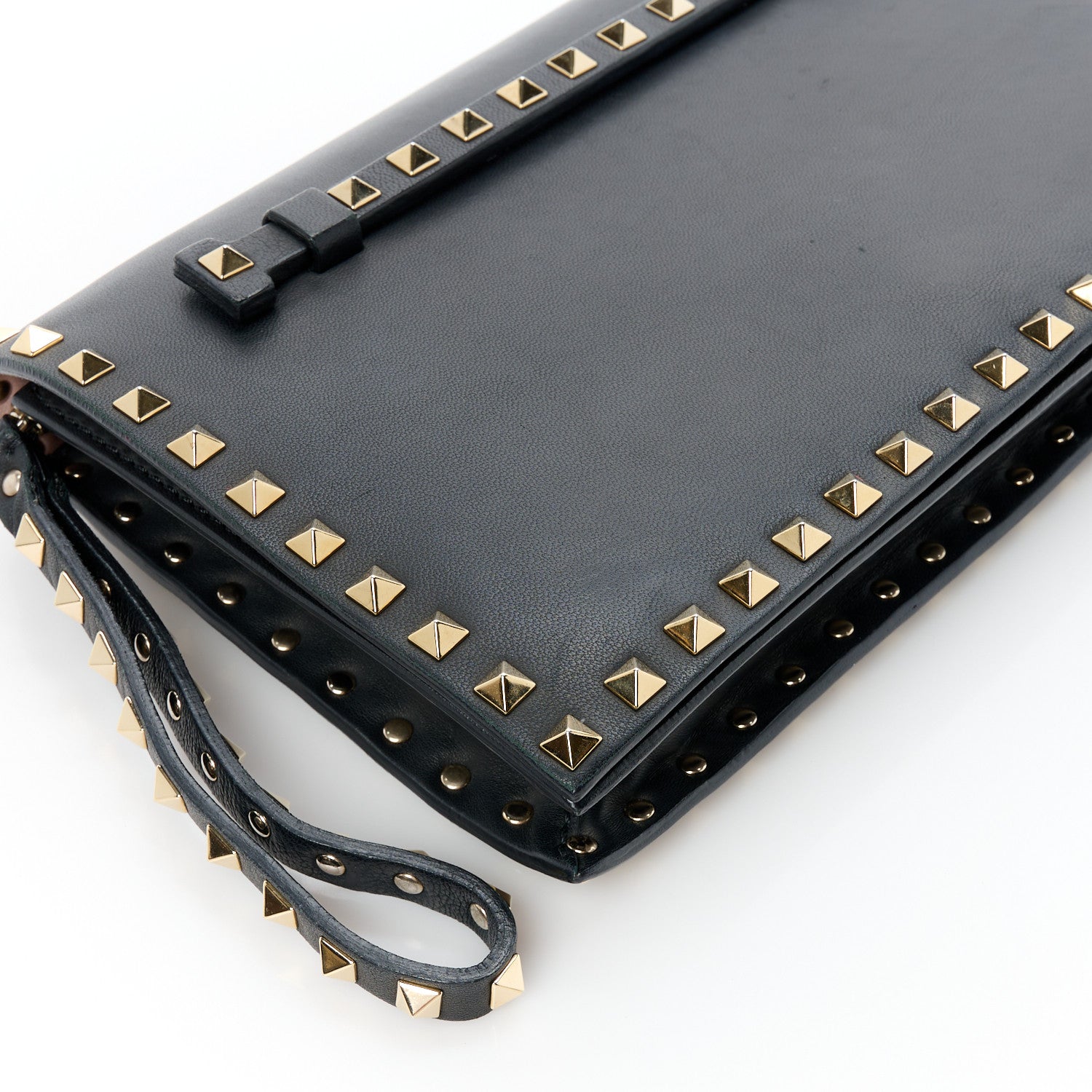 Valentino Garavani Nappa Rockstud Wristlet Clutch Black 10 of 11
