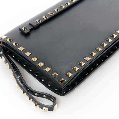 Valentino Garavani Nappa Rockstud Wristlet Clutch Black 10 of 11
