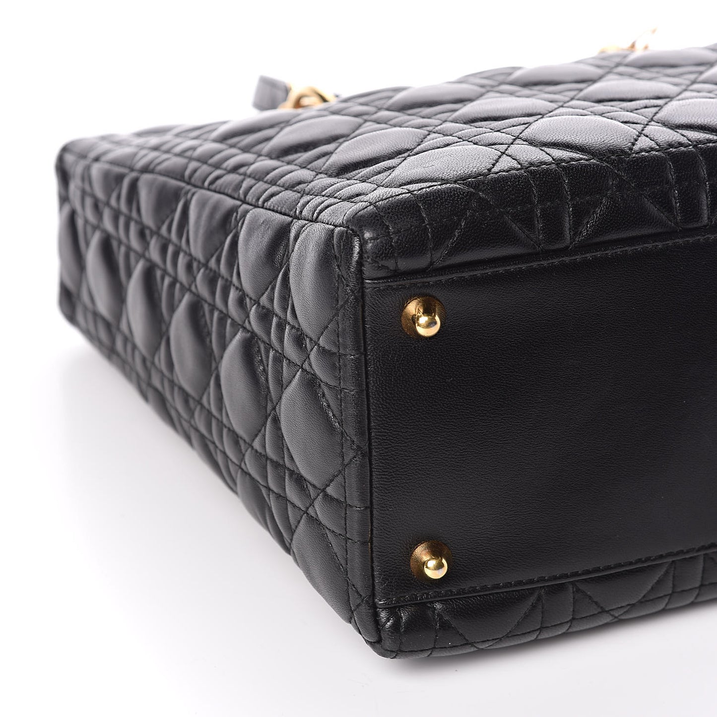 Lambskin Cannage Large Lady Dior Black