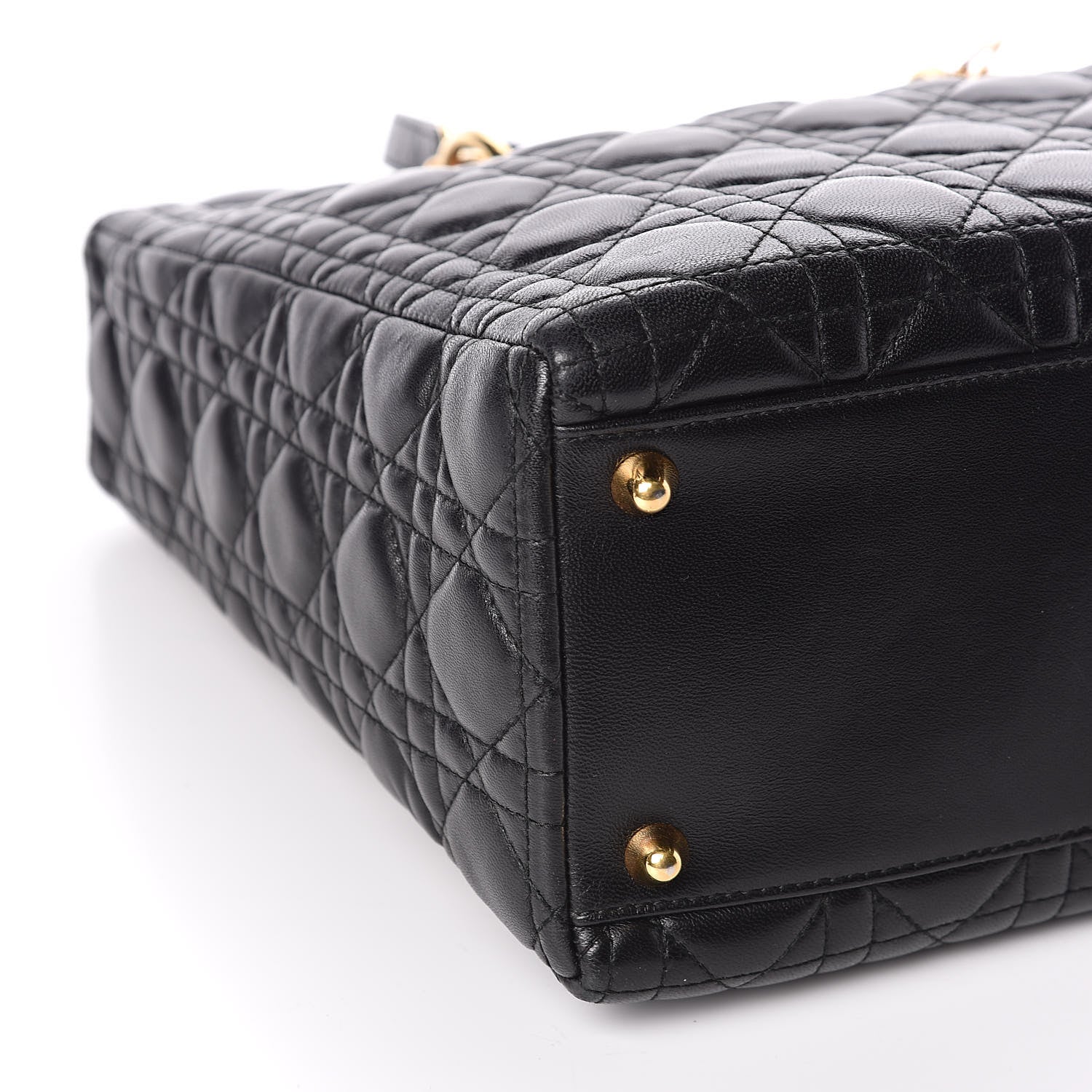 Christian Dior Lambskin Cannage Large Lady Dior Black 8 of 10