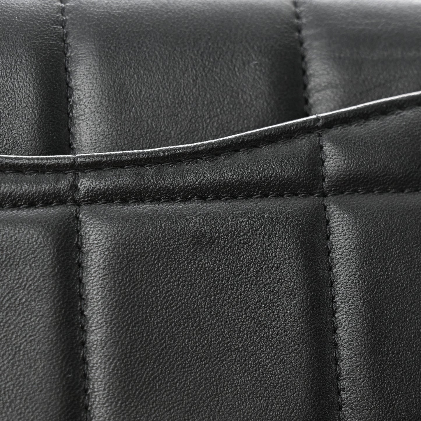 Lambskin Resin Crystal Square Quilted Mini Monacoco Flap Black