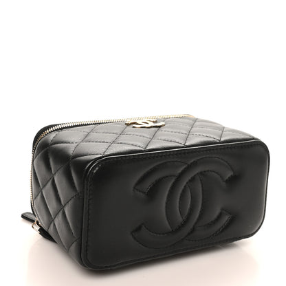 Chanel Lambskin Quilted Small CC Vanity Case Black 6 of 23