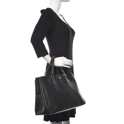 Prada Saffiano Lux Large Tote Black 2 of 19