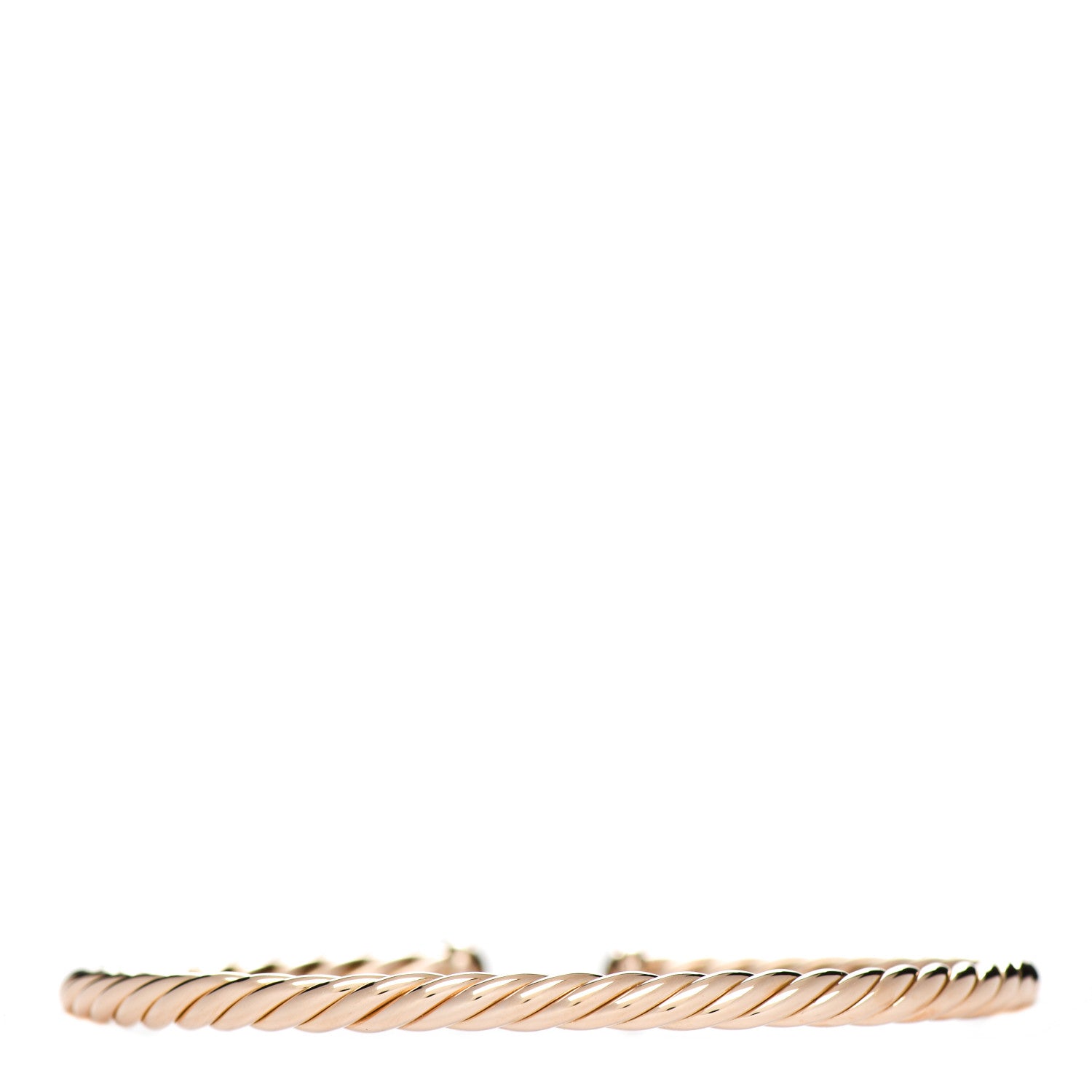 David Yurman 18K Rose Gold 4mm Cablespira Bracelet 2 of 4