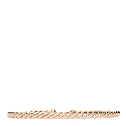 David Yurman 18K Rose Gold 4mm Cablespira Bracelet 2 of 4