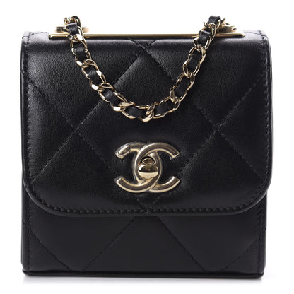 Chanel Lambskin Quilted Mini Trendy CC Chain Wallet Black 1 of 11