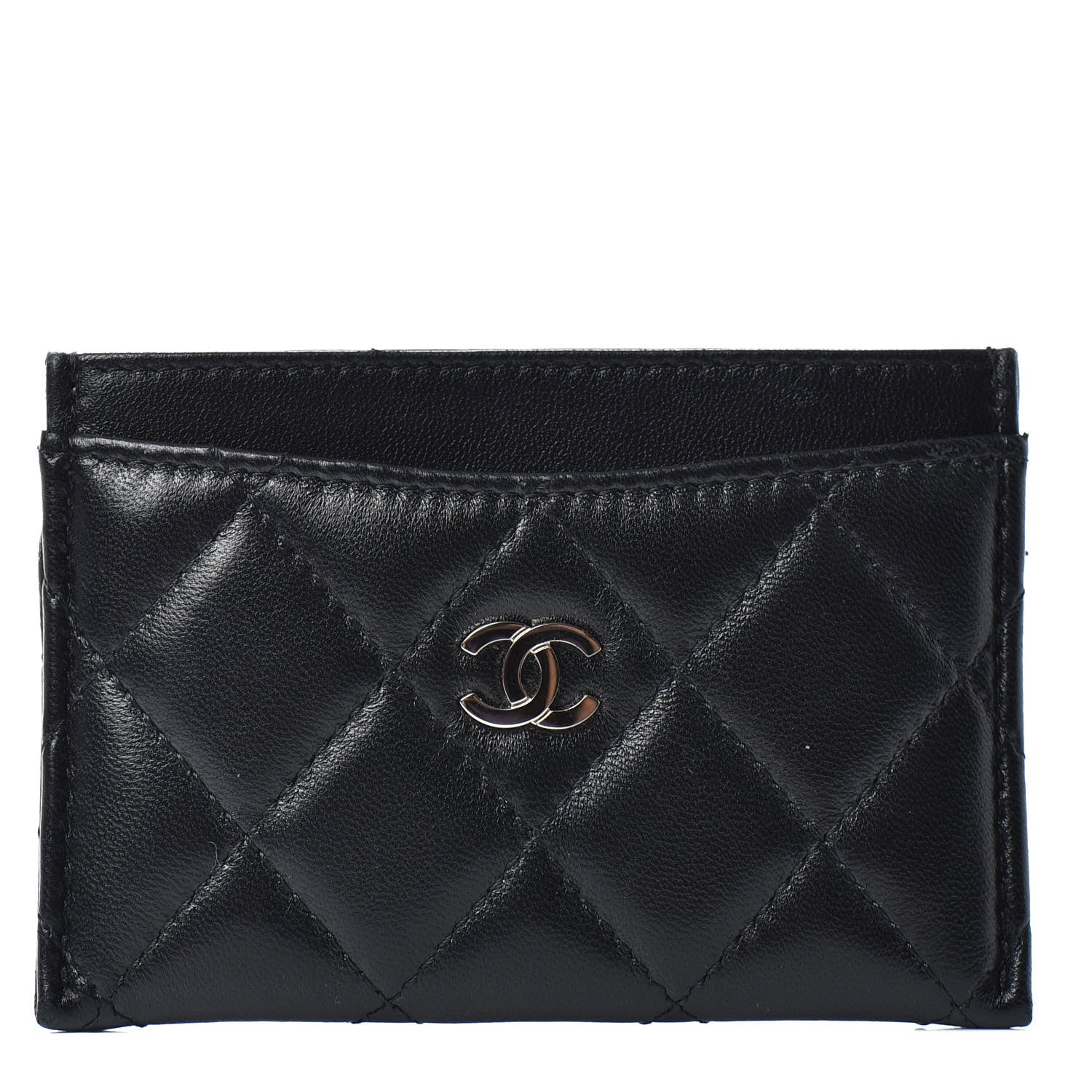 Chanel Lambskin Quilted Card Holder Black 1 of 7