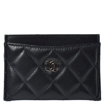 Chanel Lambskin Quilted Card Holder Black 1 of 7