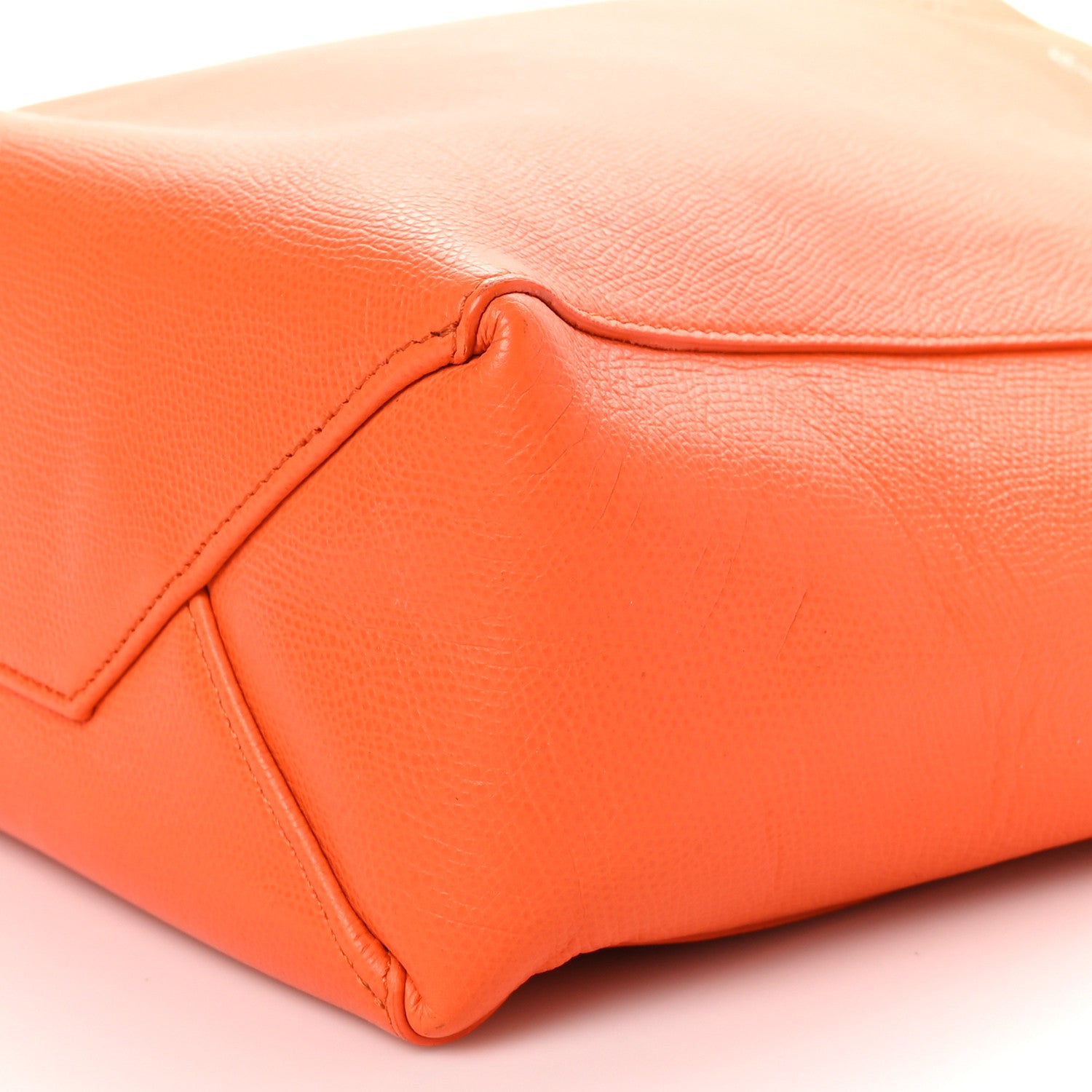 Celine Grained Calfskin Small Vertical Cabas Orange 9 of 9