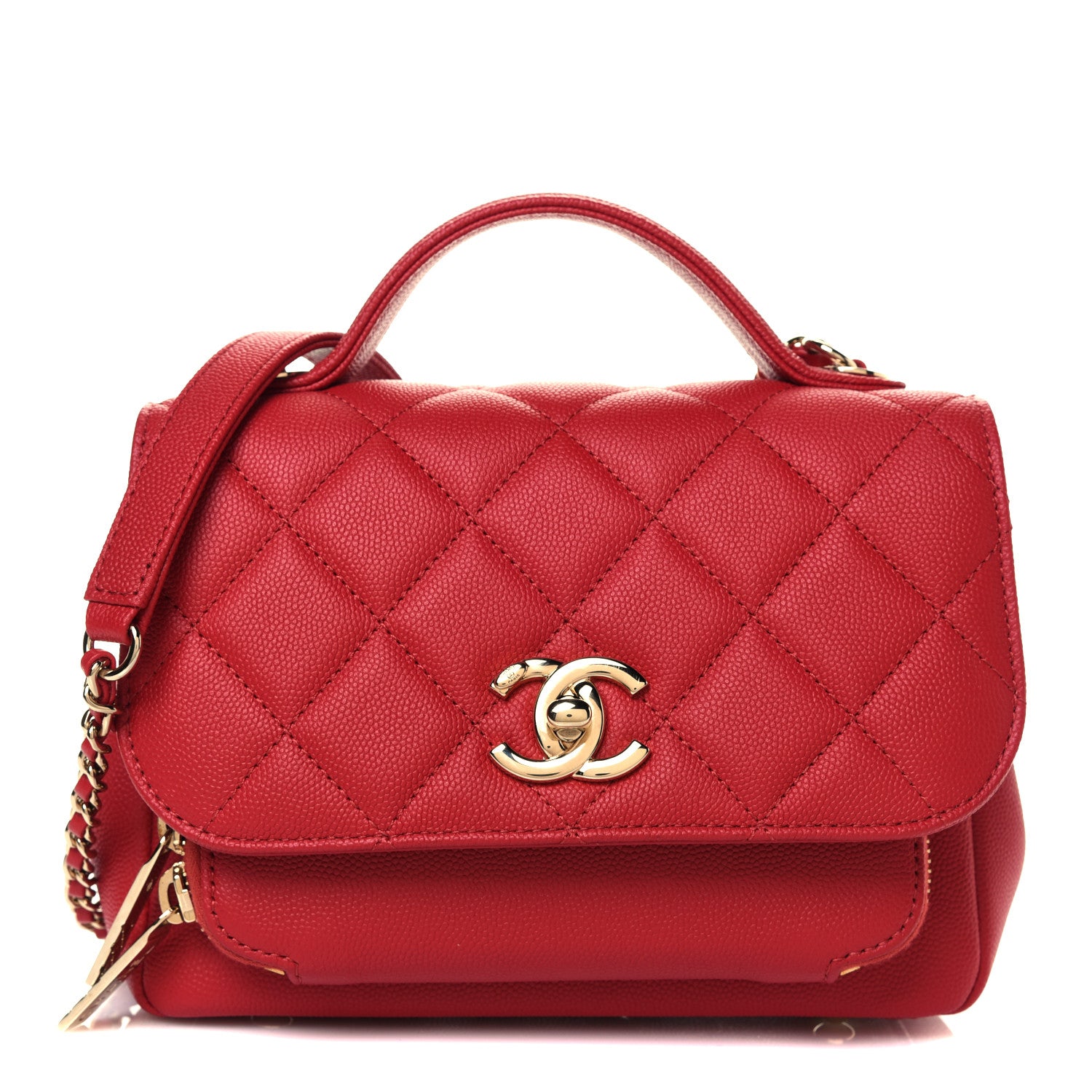 Chanel Caviar Quilted Mini Business Affinity Flap Red 1 of 5