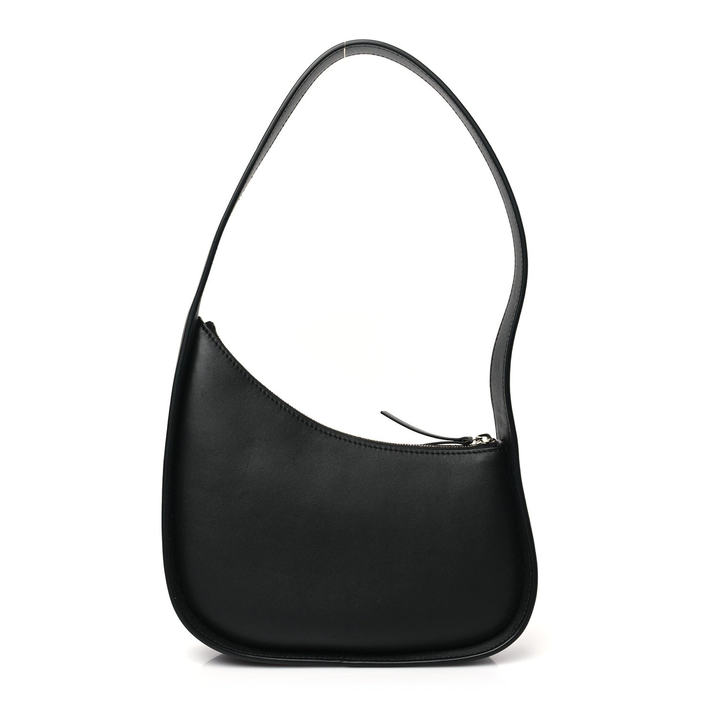 Smooth Calfskin Half Moon Shoulder Bag Black