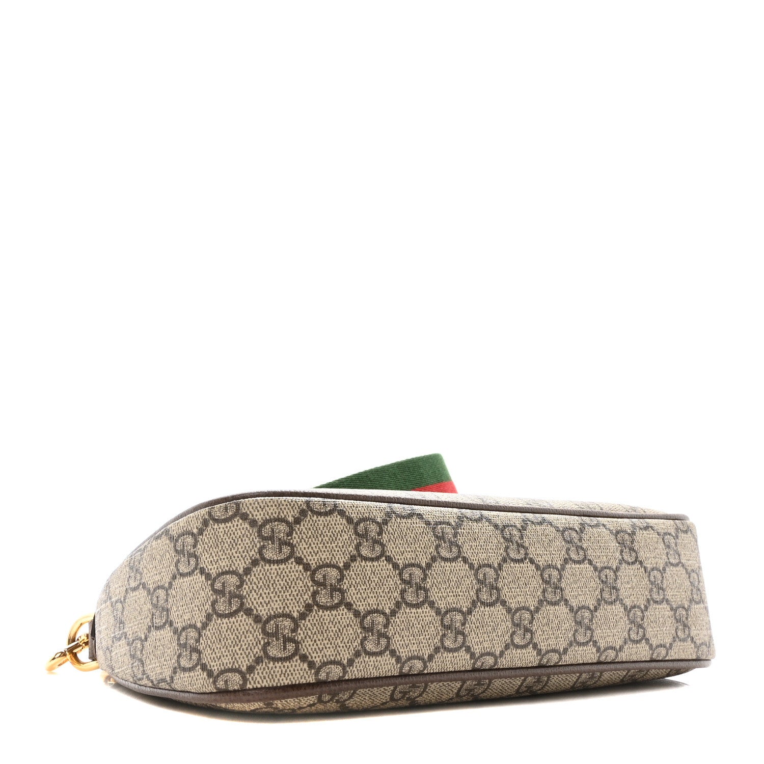 Gucci GG Supreme Monogram Textured Dollar Calfskin Web Small Ophidia GG Handbag Beige Ebony New Acero 4 of 10