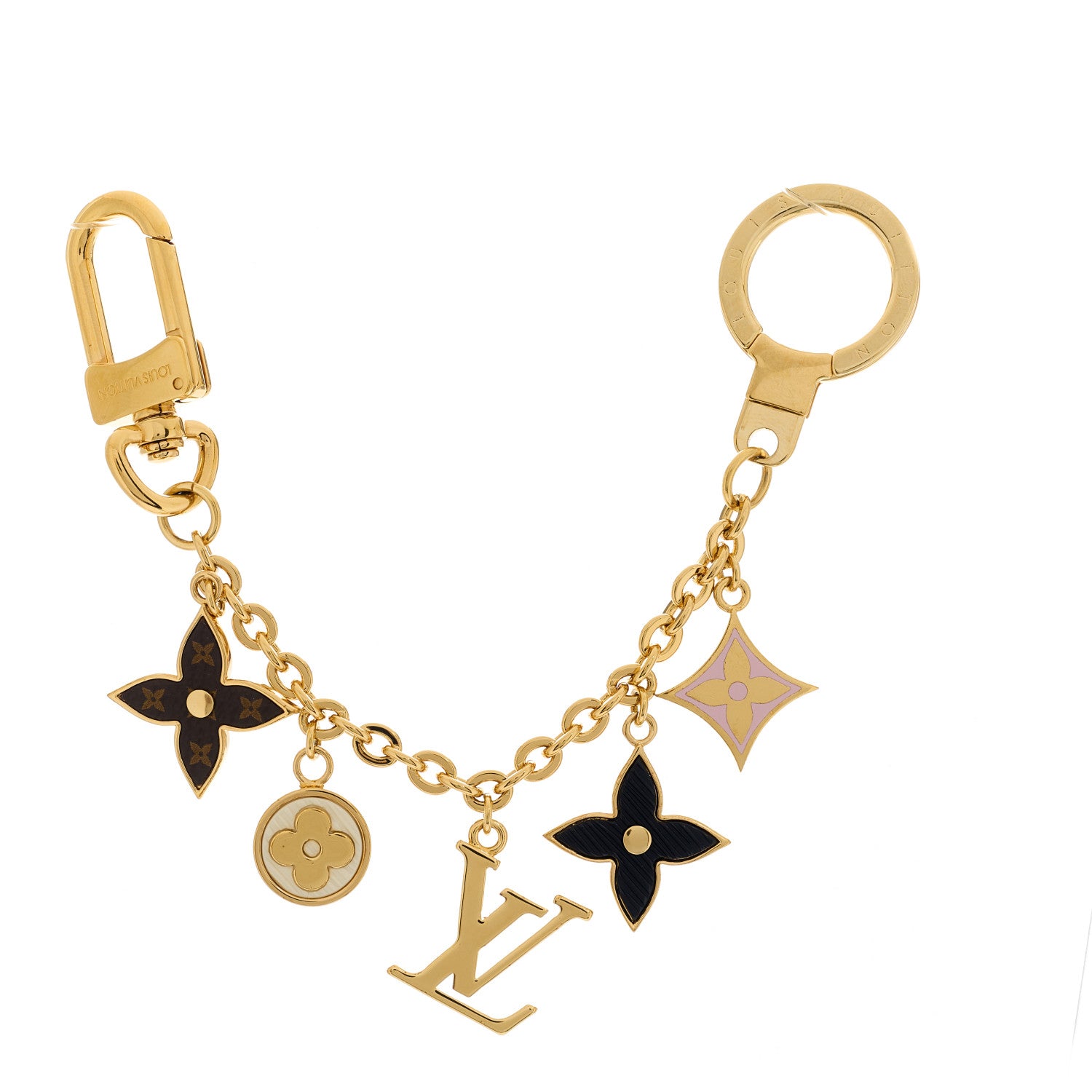 Louis Vuitton Monogram Spring Street Bag Charm Key Holder Gold 1 of 3