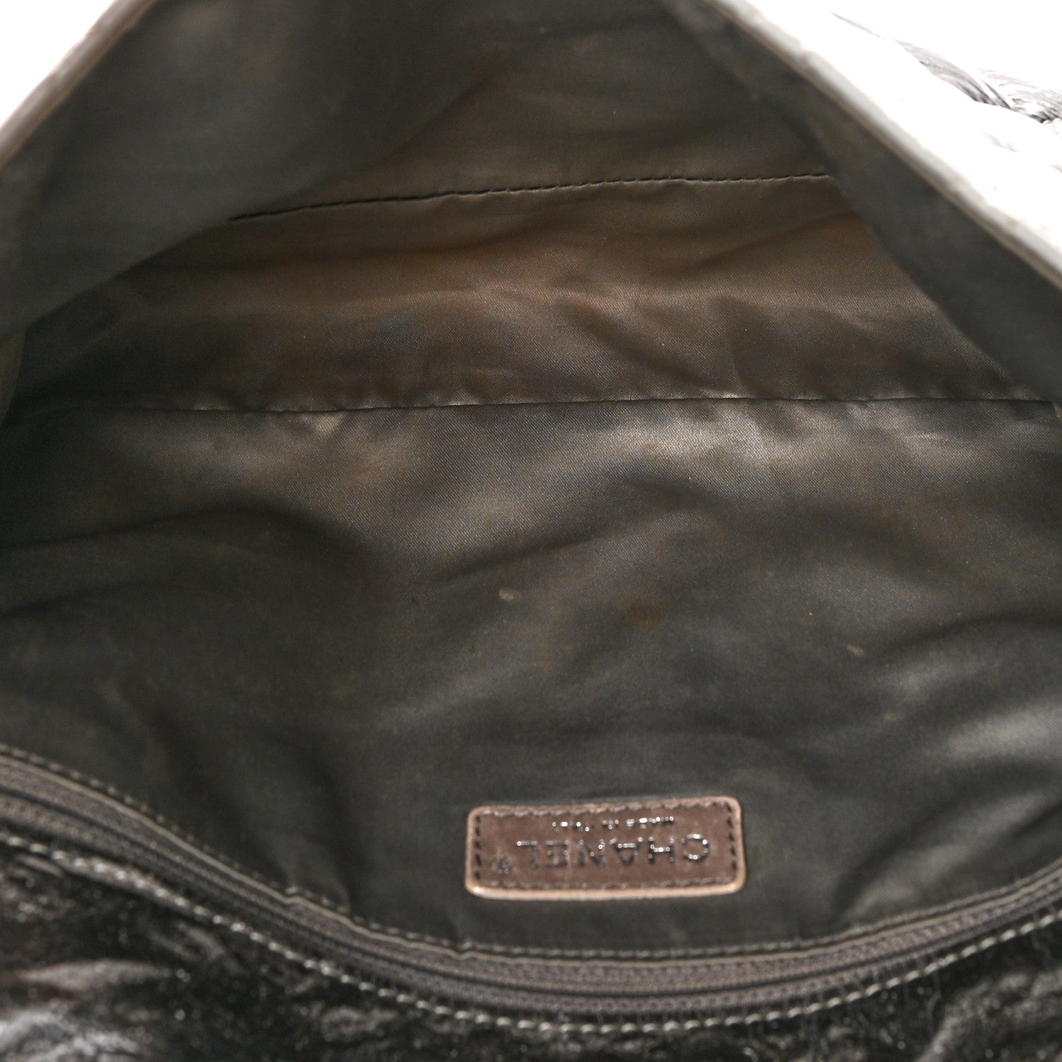 Chanel Vinyl Quilted Jumbo Melrose Degrade Flap Black 5 of 10