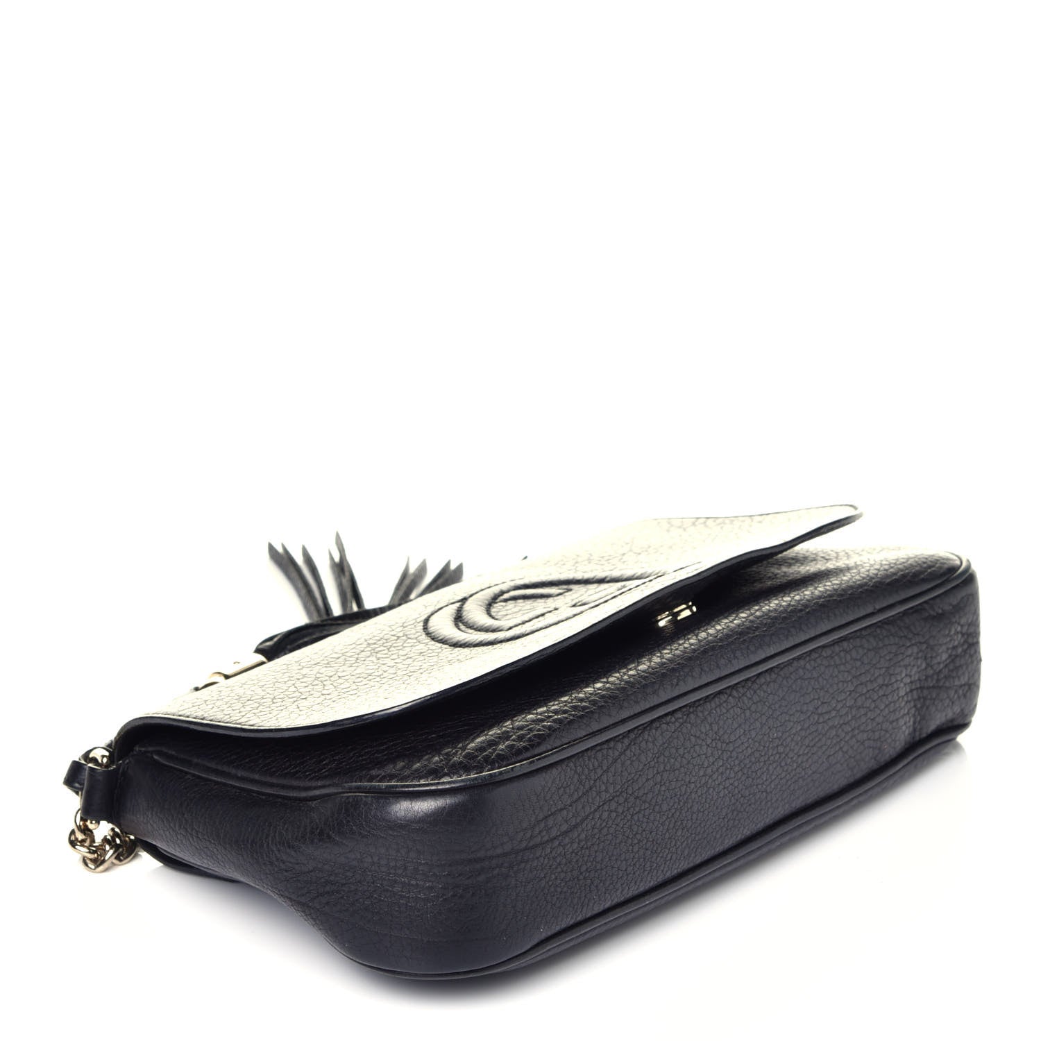 Gucci Pebbled Calfskin Medium Soho Flap Crossbody Black 4 of 10