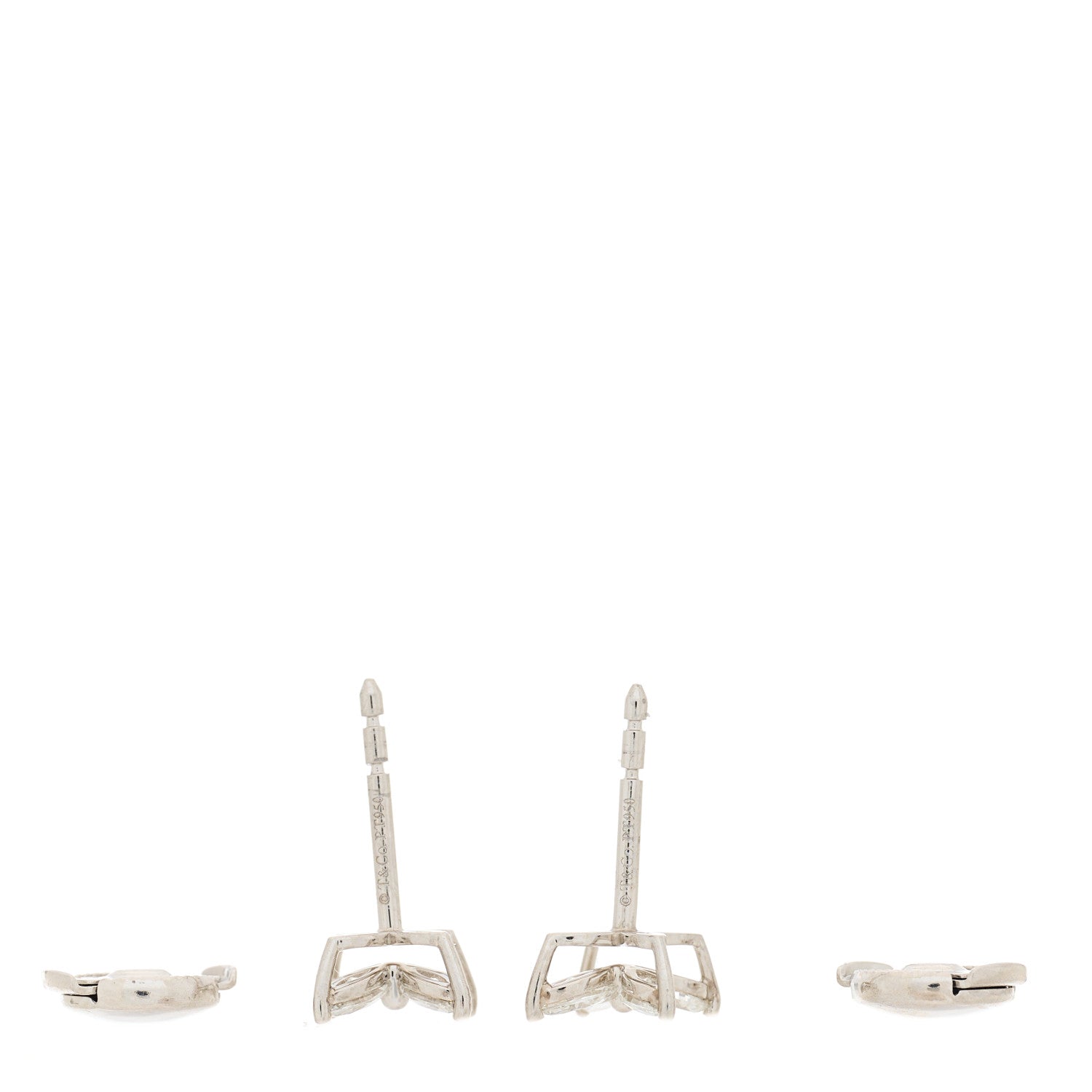 Tiffany Platinum Diamond .19ct Mini Victoria Earrings 3 of 5