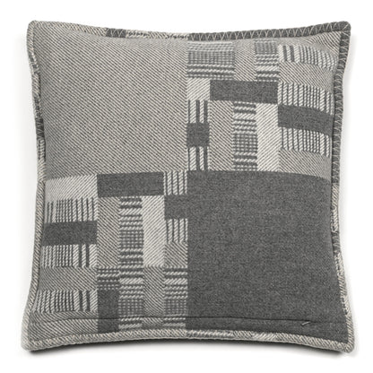 Hermes Wool Cashmere Avalon Paper Block Pillow Gris Acier 2 of 3