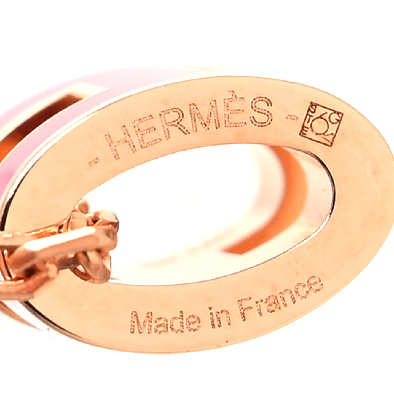 Lacquered Rose Gold Mini Pop H Pendant Necklace Rose Extreme