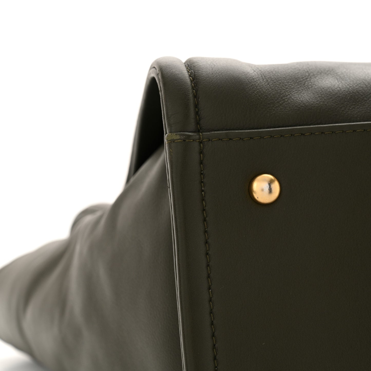 Calfskin Small Deauville Tote Khaki