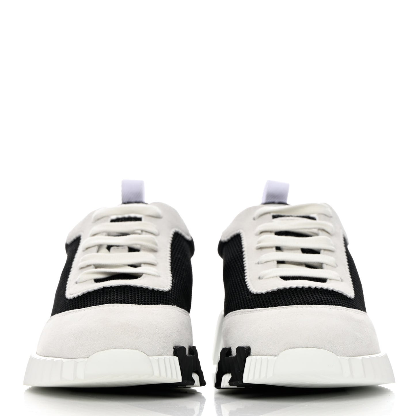Parachute Fabric Suede Goatskin Bouncing Sneakers 38 Black Orange