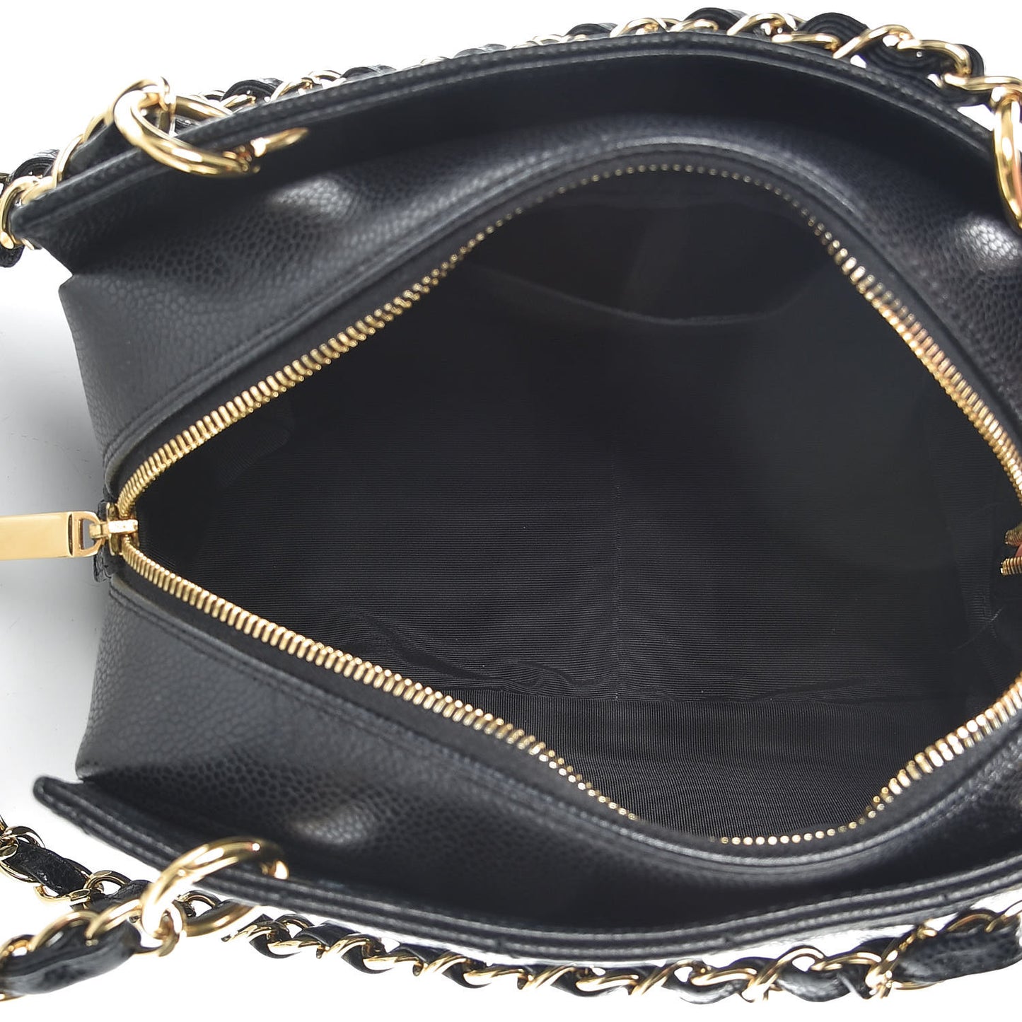 Caviar Quilted Petit Timeless Tote PTT Black