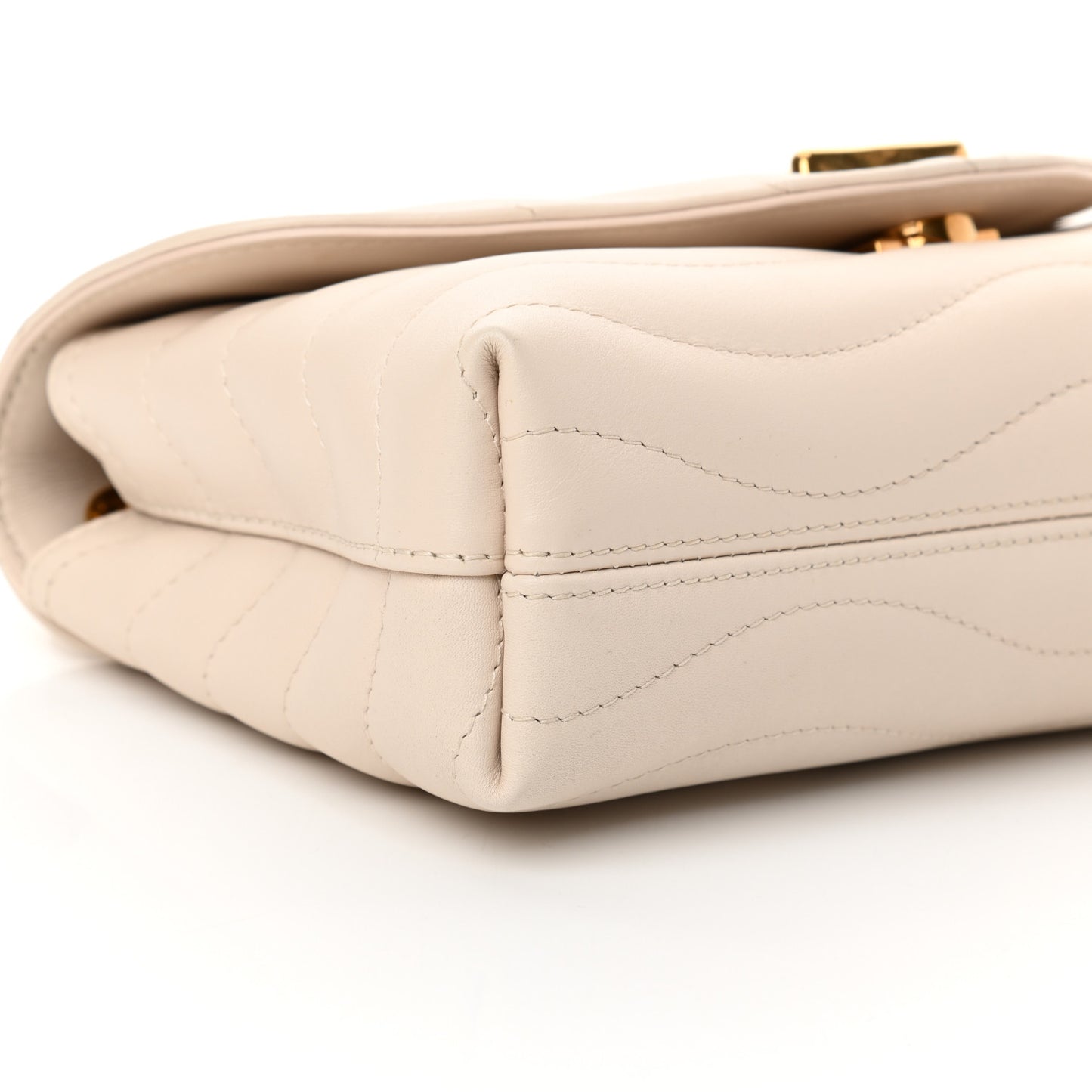 Calfskin LV New Wave Chain Bag Ivory
