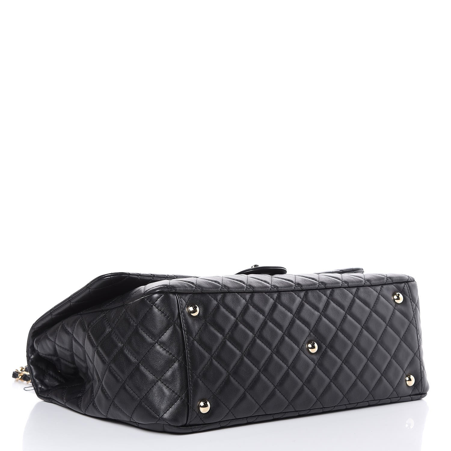 Chanel Calfskin Quilted XXL Travel Flap Bag Black 5 of 10