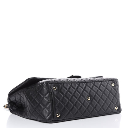 Chanel Calfskin Quilted XXL Travel Flap Bag Black 5 of 10