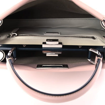Fendi Vitello Seta Shiny Nappa Medium Peekaboo Iconic Satchel Soap Opale 6 of 14