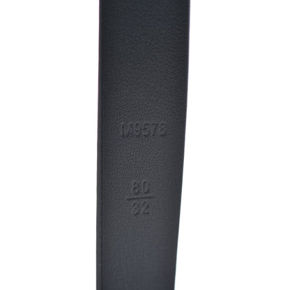 Louis Vuitton Calfskin Embossed 20MM LV Initiales Belt 80 32 Black 5 of 8