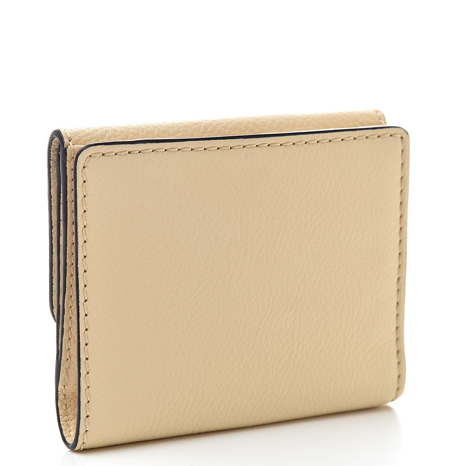 Chloe Grained Calfskin Marcie Square Wallet Blondie Beige 3 of 9