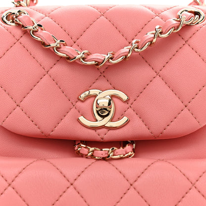 Chanel Lambskin Quilted Small Duma Drawstring Backpack Pink 8 of 11