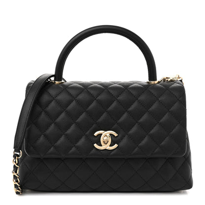 Chanel Caviar Quilted Small Coco Handle Flap Black 1 of 11