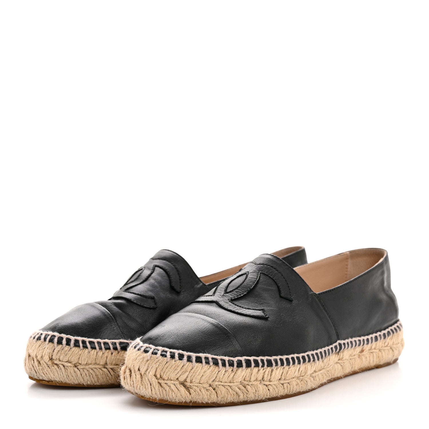 Chanel Lambskin CC Espadrilles 39 Black 4 of 10
